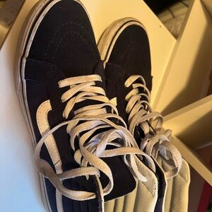 Navy blue vans high tops